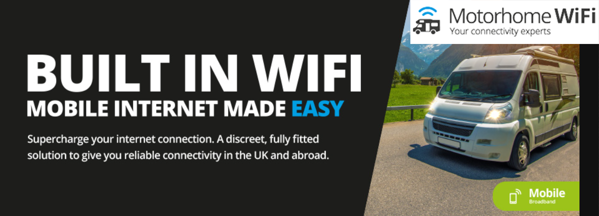 Motorhome WIFI 4G Smart Compact 4G Antenna with 4G Flex Router & Dock top banner